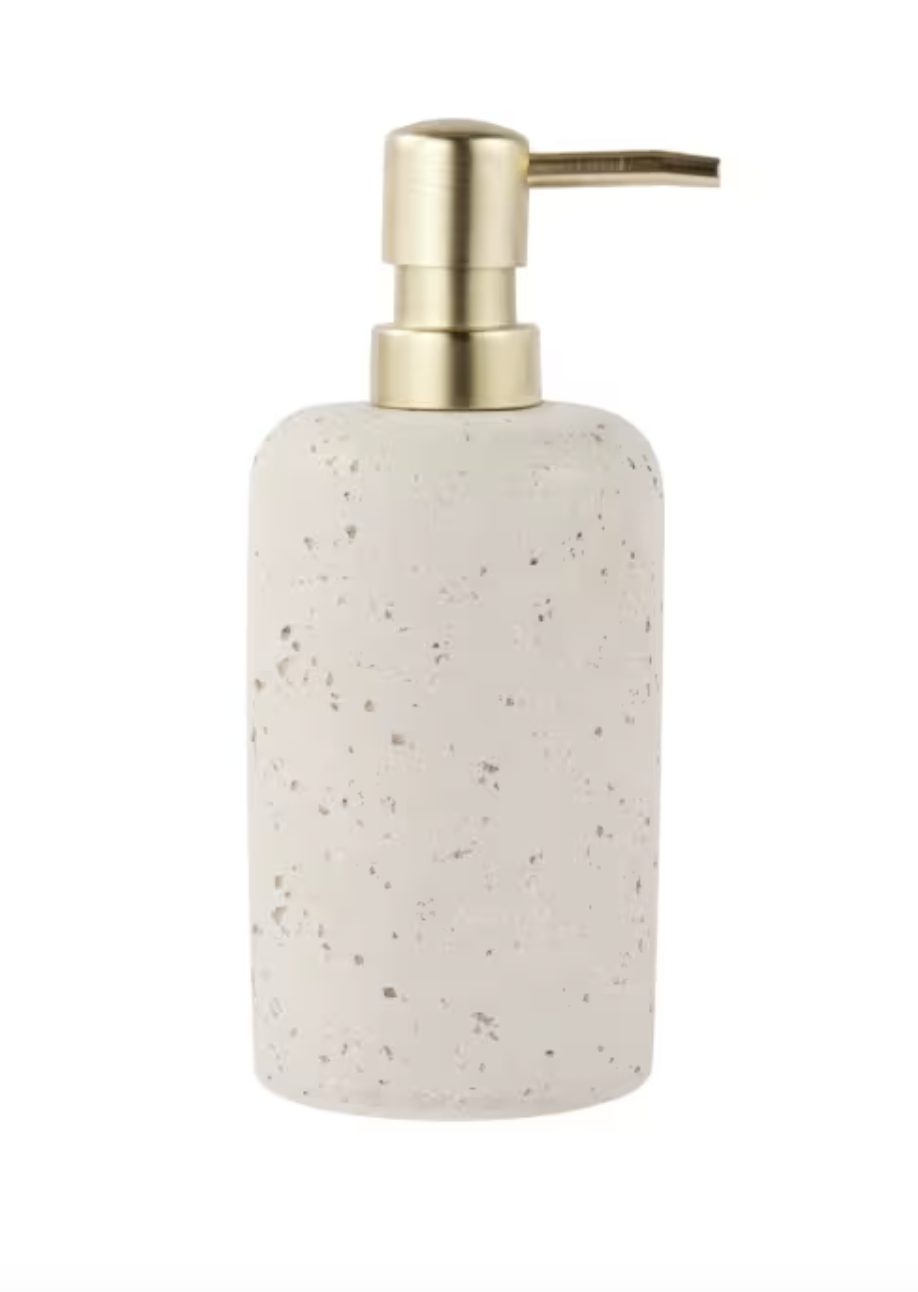 Kmart - "Travertine Look" Soap Dispense/Tray/Tumbler